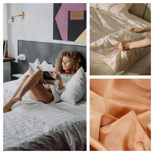 Silk Pillowcase in bed